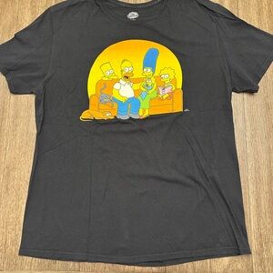 Men’s Simpson Graphic T-Shirt Size XL Black Short Sleeve Casual Tee